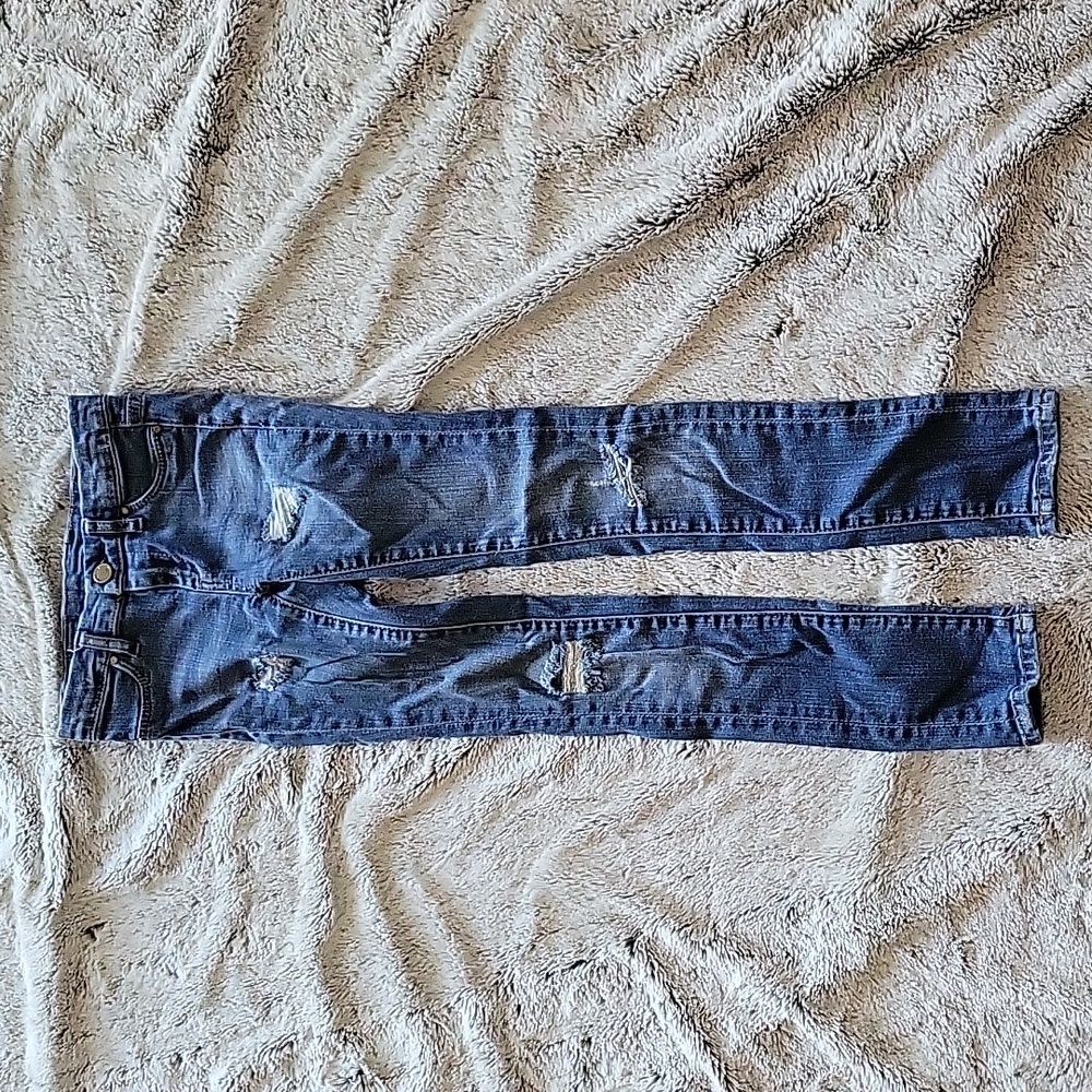 Designer Girls Blank NYC Vintage Skinny Jeans, size 7 Ripped style Retro